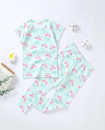 Pajama Set 2Y-7Y Organic Cotton O-neck Super Soft And Breathable Flamingo HY6001-5